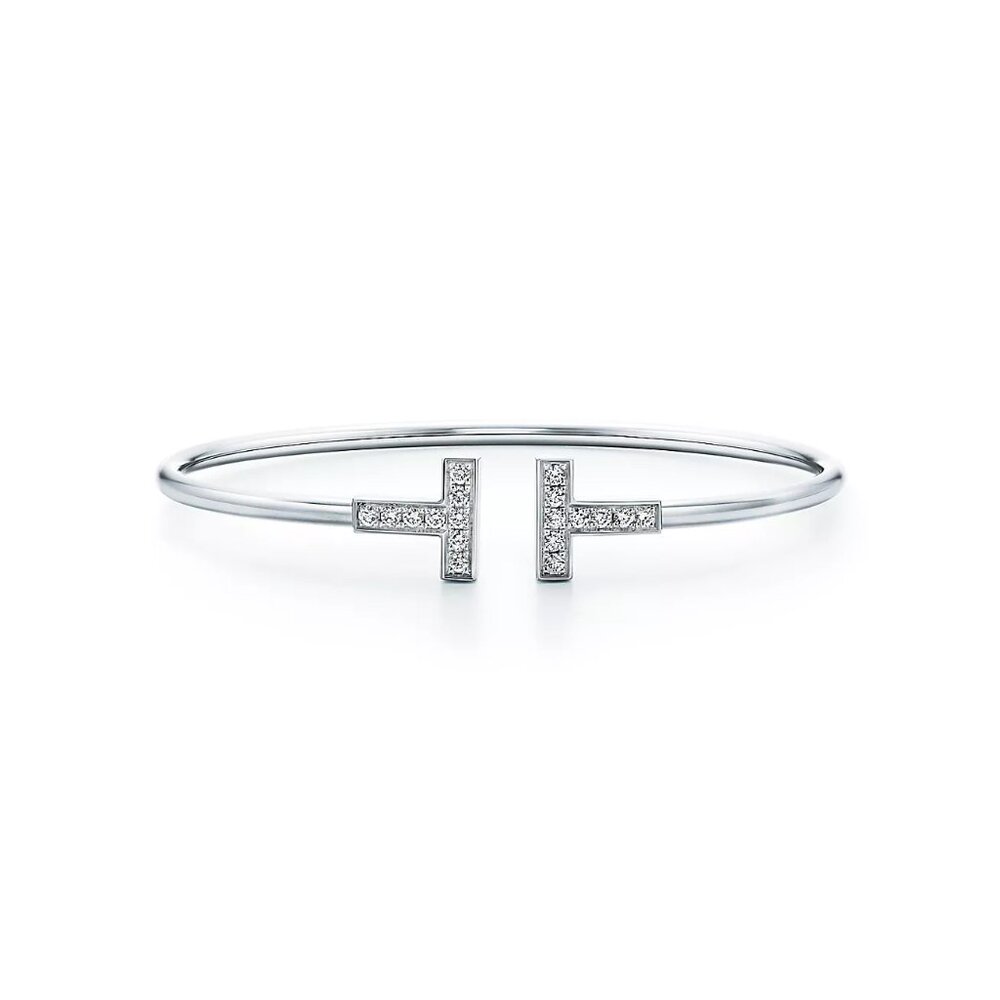 Tiffany “T” diamond bracelet in 18k White Gold